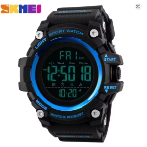 Reloj suave SKMEI 1384 para hombre, reloj para hombre con a prueba de golpes, reloj deportivo de 2 horas, cronómetro, cuenta atrás, relojes digitales para hombre  SKU-PH000016