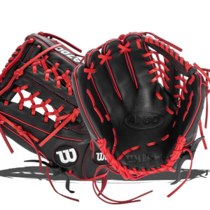 WILSON A700 2022 - Guante de béisbol juvenil Negro-Rojo SKU-PH000010