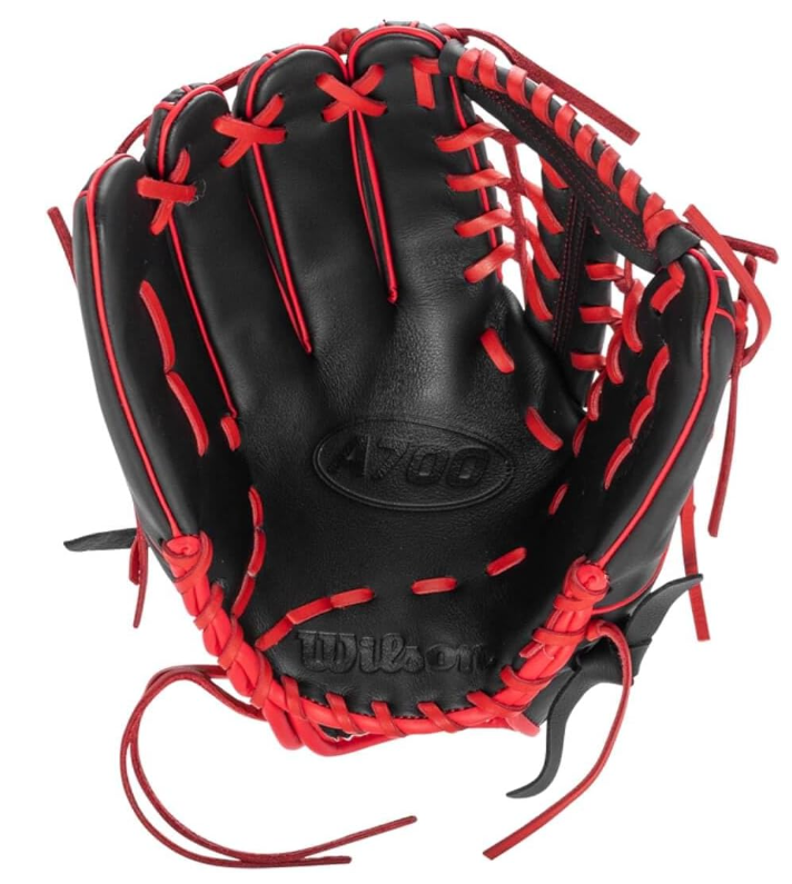 WILSON A700 2022 - Guante de béisbol juvenil Negro-Rojo SKU-PH000010 - Imagen 2