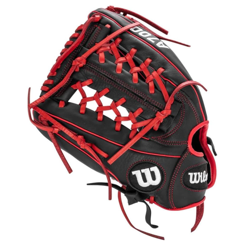 WILSON A700 2022 - Guante de béisbol juvenil Negro-Rojo SKU-PH000010 - Imagen 3